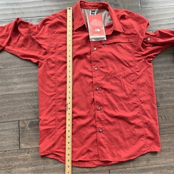 The North Face Men's M Sequoia Long Sleeve Vented Shirt Indian Clay Red - Picture 10 of 10